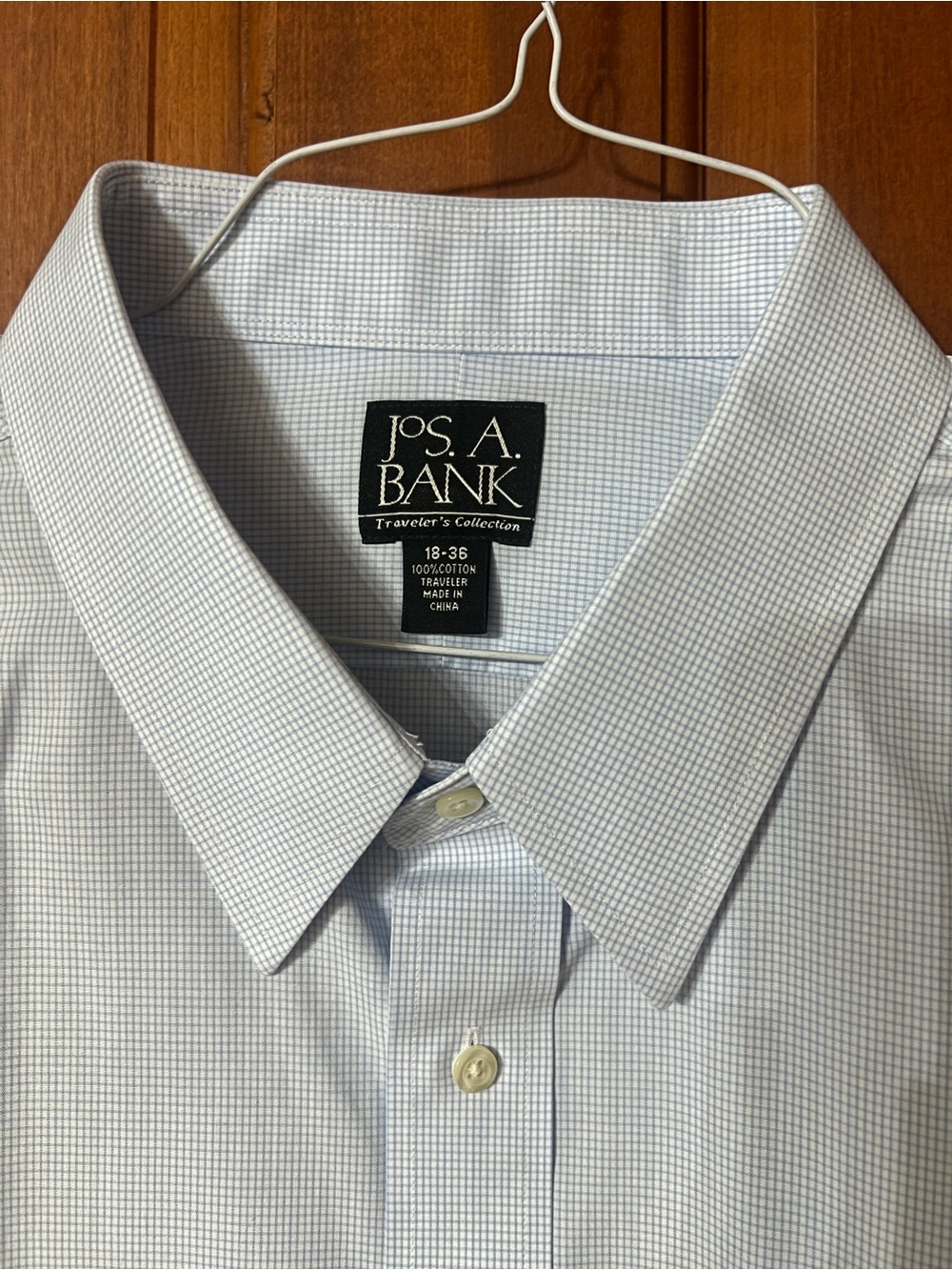Jos. A. Bank Light Blue Microcheck Dress Shirt